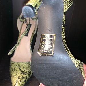 Snake print heels
